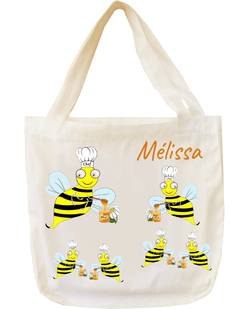 totebag abeille miel sac cabas personnalisation personnalise texticadeaux