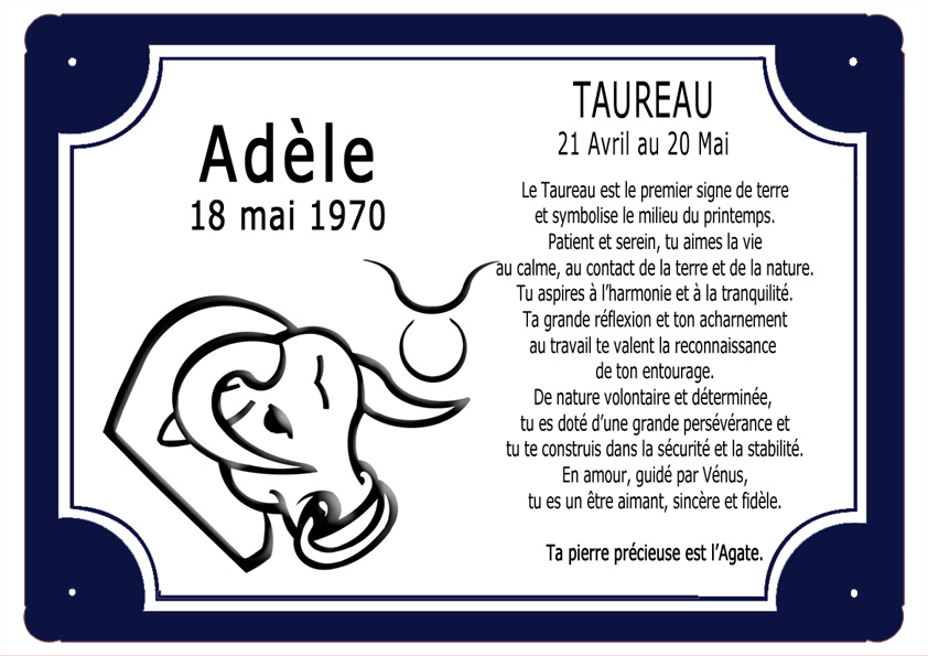 cadre-zodiaque-signe-taureau-bleumarine-personnaliser-personnalisation-plaque-texticadeaux