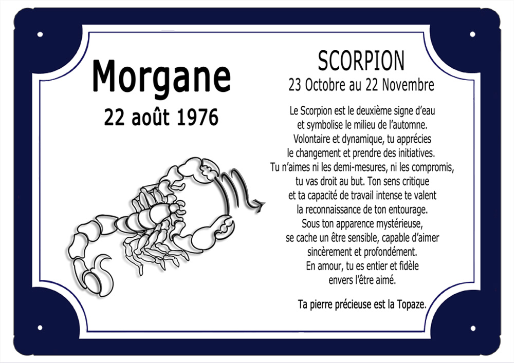 cadre-zodiaque-signe-scorpion-bleumarine-personnaliser-personnalisation-plaque-texticadeaux