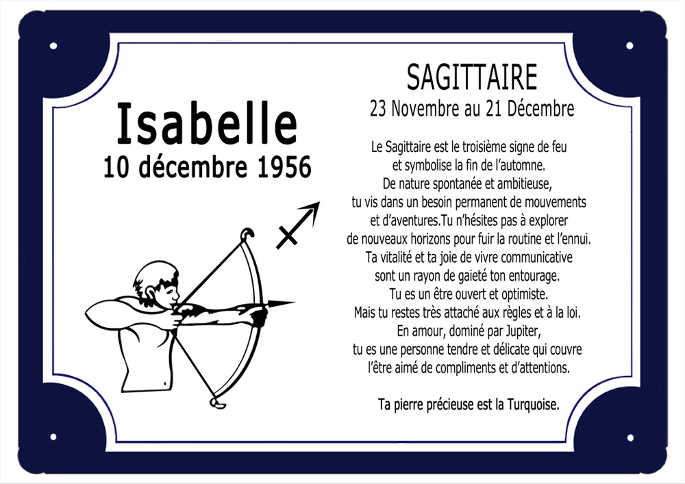 cadre-zodiaque-signe-sagittaire-bleumarine-personnaliser-personnalisation-plaque-texticadeaux