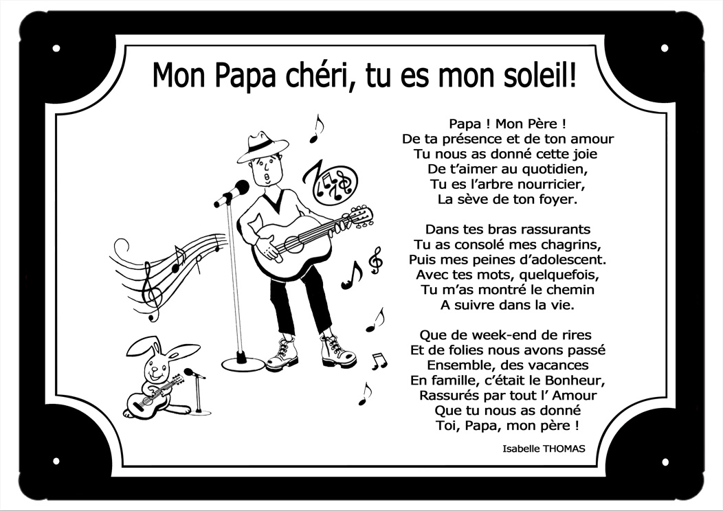 plaque-tour-noir-papa-mon-pere-presence-poeme-isabellethomas-texticadeaux