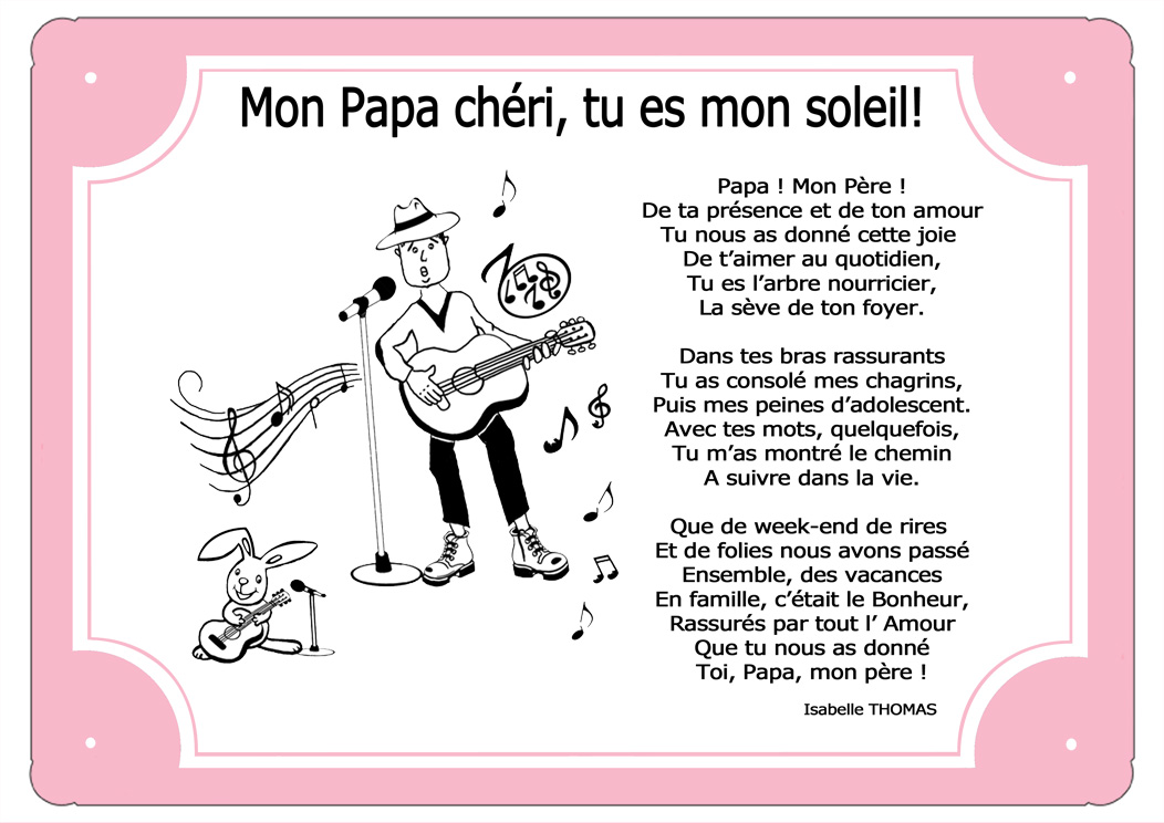 plaque-tour-rose-papa-mon-pere-presence-poeme-isabellethomas-texticadeaux