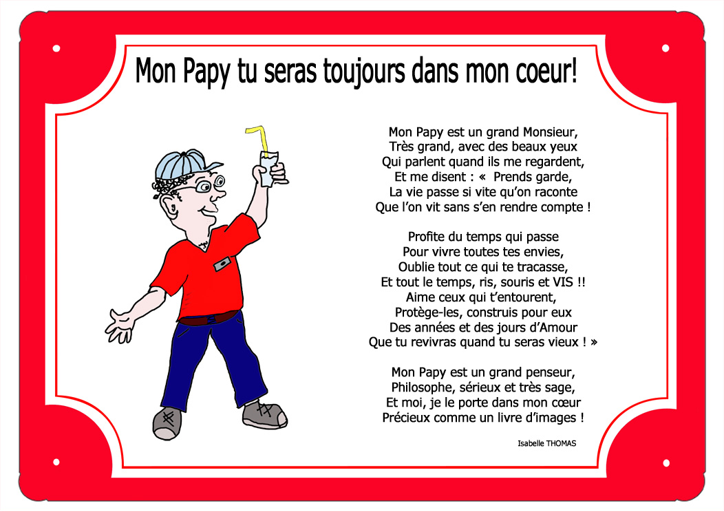 plaque-tour-rouge-papy-grand-monsieur-poeme-isabellethomas-texticadeaux