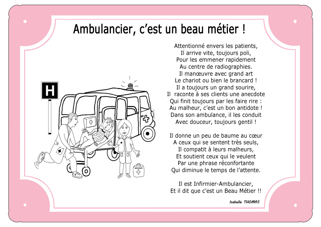 plaque-ambulancier-tour-rose-hopital-ambulance-samu-prenom-personnalisation-personnalisable-poeme-thomasisabelle-texticadeaux