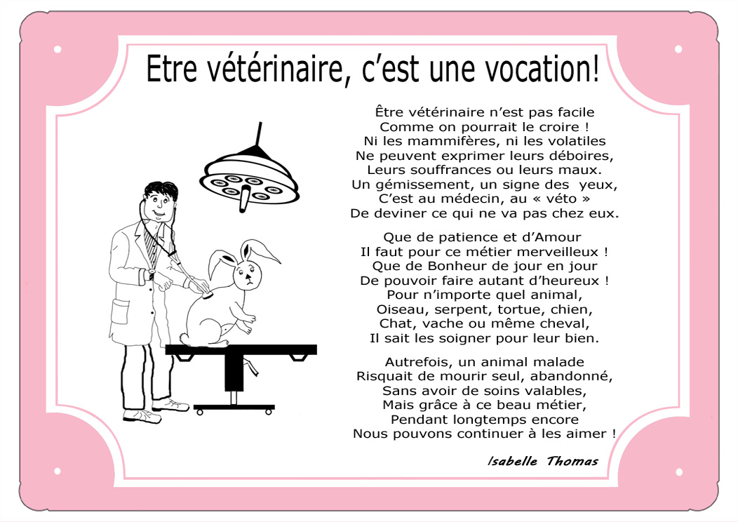 plaque-rose-veterinaire-animal-soin-prenom-poeme-personnalisation-personnalisable-thomasisabelle-texticadeaux