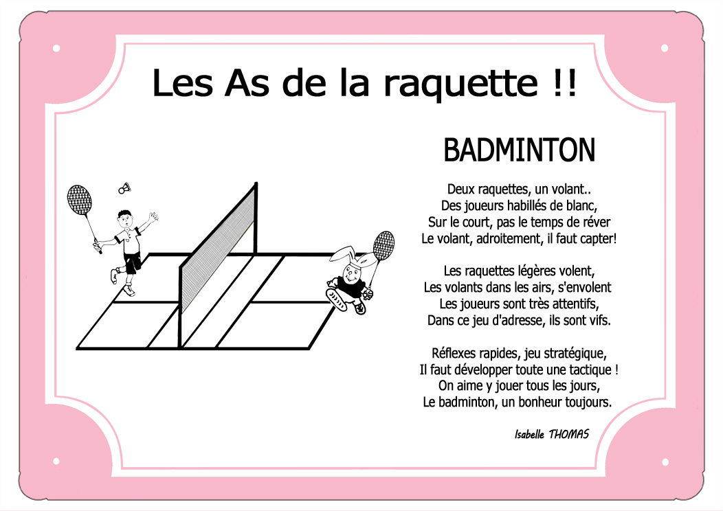 plaque-rose-badminton-joueurs-raquette-volant-court-filet-sport-poeme-prenom-personnalisable-texticadeaux