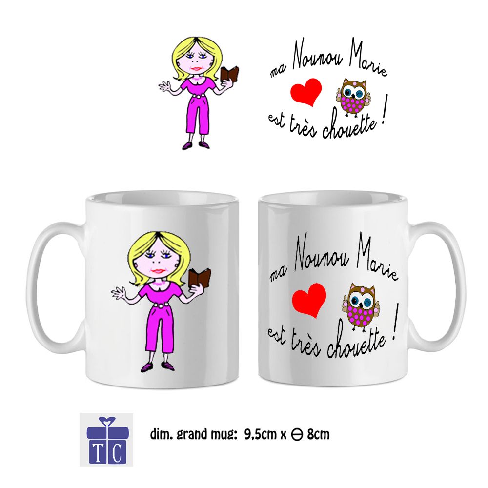 Mug Nounou Marie à personnaliser