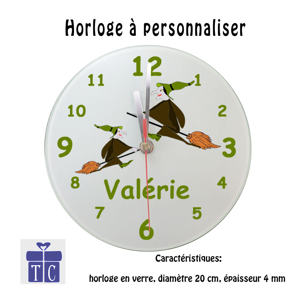 Horloge sorcière à personnaliser