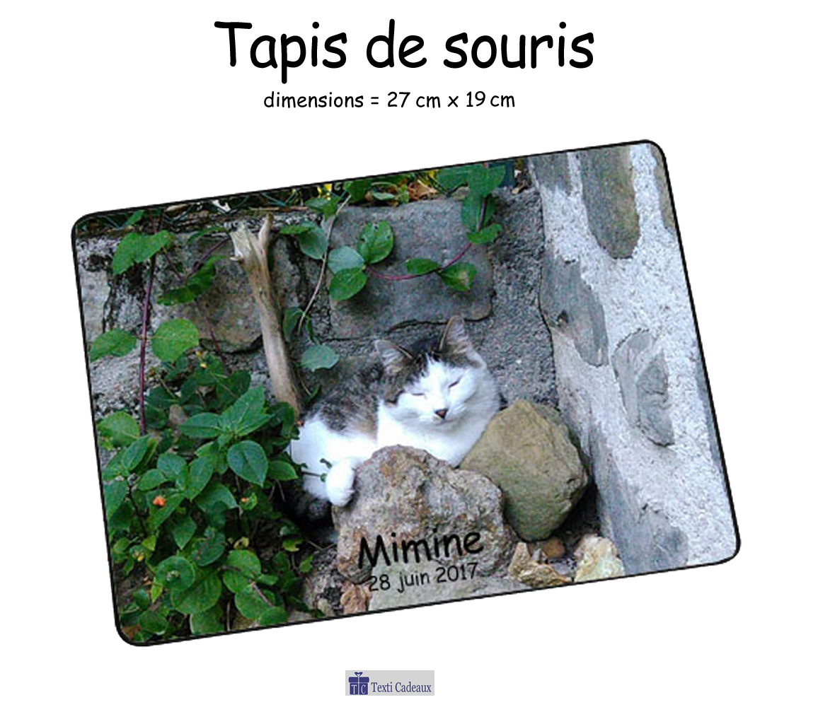 Tapis de souris personnalisable avec photo