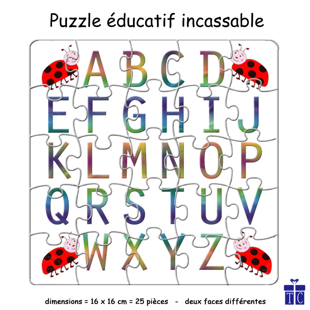 Puzzle Alphabet Réversible Coccinelle