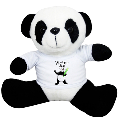 Peluche Panda avec son Tee shirt Panda à personnaliser