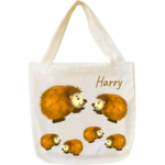 tote-bag;sac;cabas;texti;cadeaux;personnalisable;personnalisation;personnalise;prenom;animal;herisson;Harry