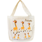 tote-bag;sac;cabas;texti;cadeaux;personnalisable;personnalisation;personnalise;prenom;animal;girafe