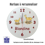 Horloge Chèvre Personnalisable avec un Prénom