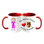 mug;rouge;ceramique;personnalise;personnalisable;personnalisation;coeur;chouette;famille;amour;grand-mere;mamie;tres-chouette;prenom;Claire