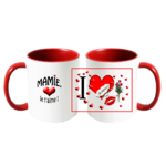 mug;rouge;ceramique;famille;amour;mamie;grand-mere;fleurs;cadre;coeur;je-t-aime
