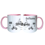 mug;rose;personnalisable;personnalisation;personnalise;prenom;loisir;plaisir;moto;motard;casque;cuir;course;rallye;route;Guillaume