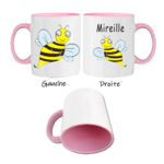mug-ceramique-rose-personnalisable-personnalisation-texticadeaux-prenom-animal-abeille-mireille
