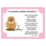 plaque-tour-rose-chouette-rapace-nocturne-oiseau-bonheur-animal-personnaliser-prenom-texte-poeme-texticadeaux