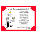 plaque-tour-rouge-electricien-courant-prise-electrique-tableau-artisan-metier-prenom-personnalisable-poeme-texte-texticadeaux