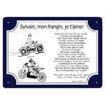 plaque-tour-bleu-frere-monfrangin-poeme-moto-coursel-texticadeaux-personnaliser-isabellethomas