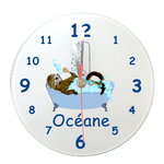 horloge-loutre-de-mer-baignoire-personnalisation-personnalisable-personnalise-prenom-oceane-texticadeaux