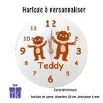 Horloge Ours Personnalisable avec un Prénom