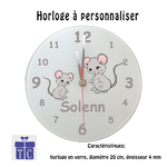 Horloge Souris Personnalisable avec un Prénom