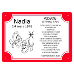 cadre-zodiaque-signe-poissons-personnaliser-personnalisation-cadre-plaque-rouge-texticadeaux