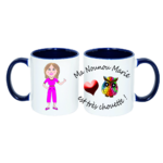 mug;ceramique;bleu-marine;nounou;chouette;personnalise;personnalisation;personnalisable;prenom