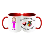 mug;ceramique;rouge;nounou;chouette;personnalise;personnalisation;personnalisable;prenom;Marie