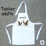 Tablier de Cuisine Adulte Dessin Aigle Arnold Personnalisable avec un prénom
