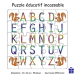 Puzzle Alphabet Réversible Ecureuil