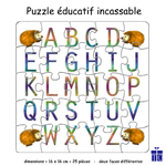 Puzzle Alphabet Réversible Hérisson