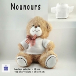 Peluche avec son Tee Shirt Personnalisable