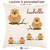 Coussin Chouette Personnalisable avec un Prénom