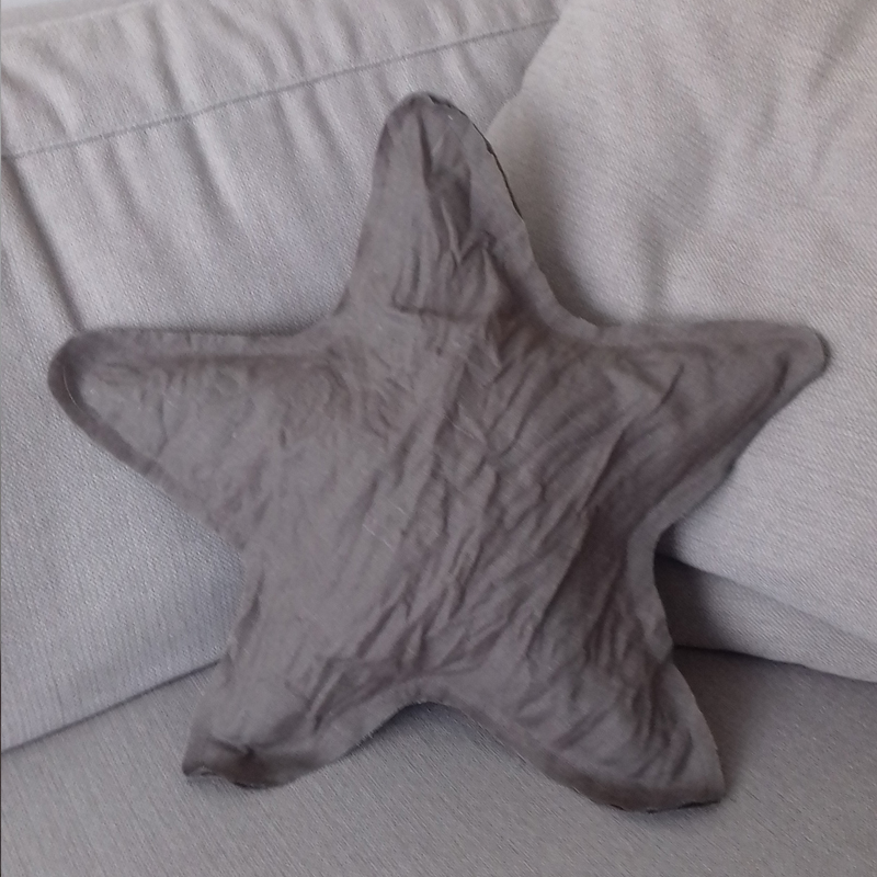 Coussin Etoile Gris Taupe