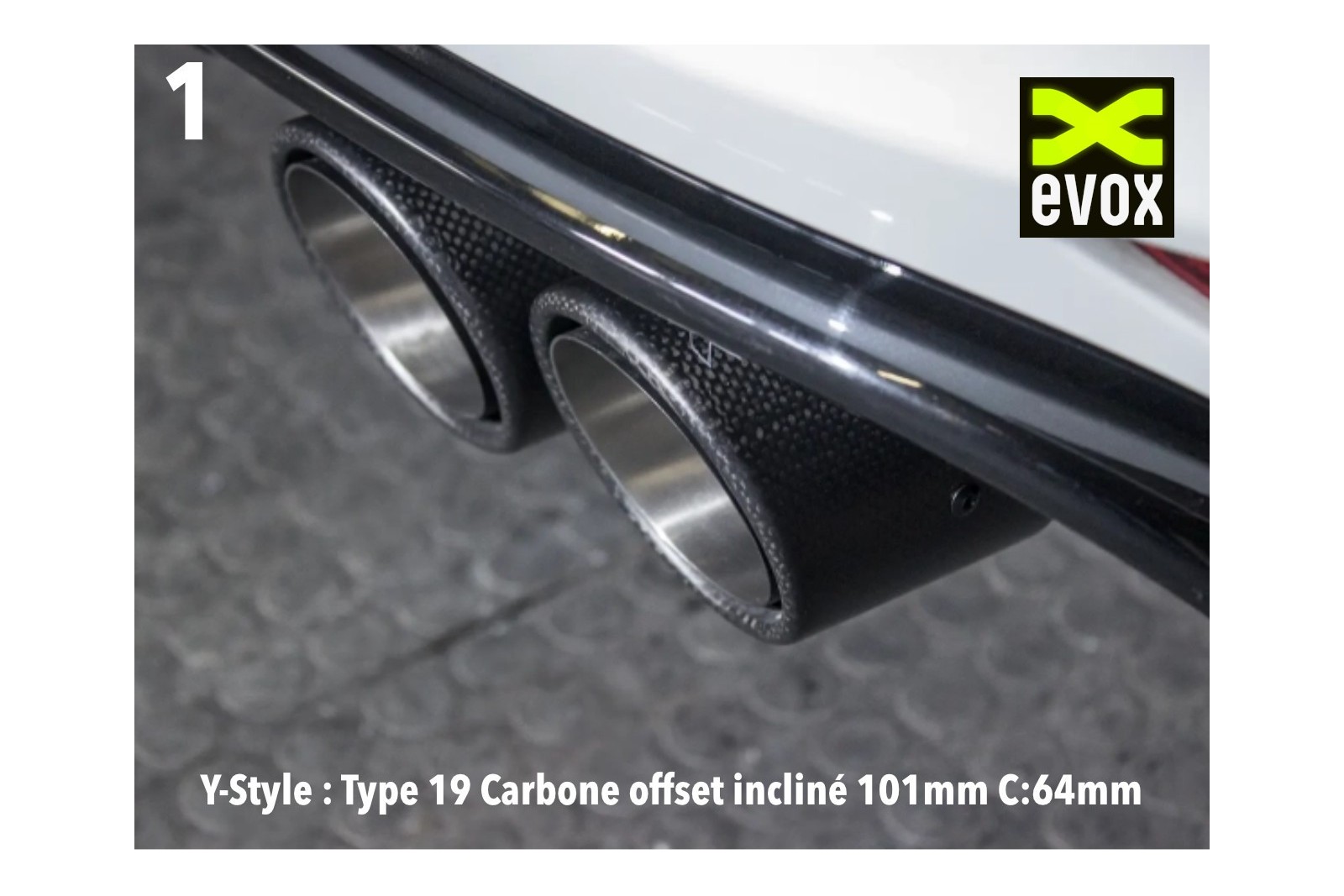 EVOX Sorties de Silencieux d'Echappement en Carbone pour Porsche 991
