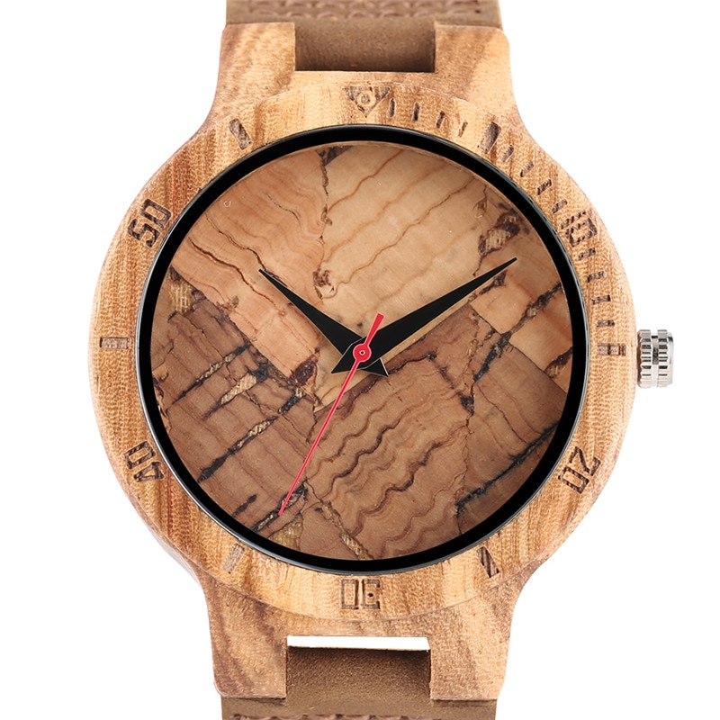 Montre-en-bois-pour-hommes-Unique-li-ge-scories-feuilles-cass-es-cadran-horloge-bois-Quartz