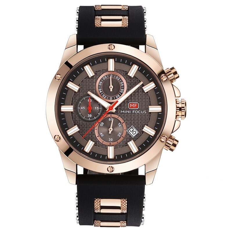 Montre de sport étanches pour homme avec bracelet en silicone