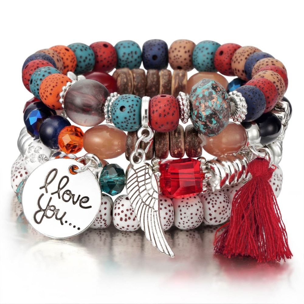Charme Bracelet Drapeau Portugal - Argent, Perle Bijou - Cadeau Femme, Fille