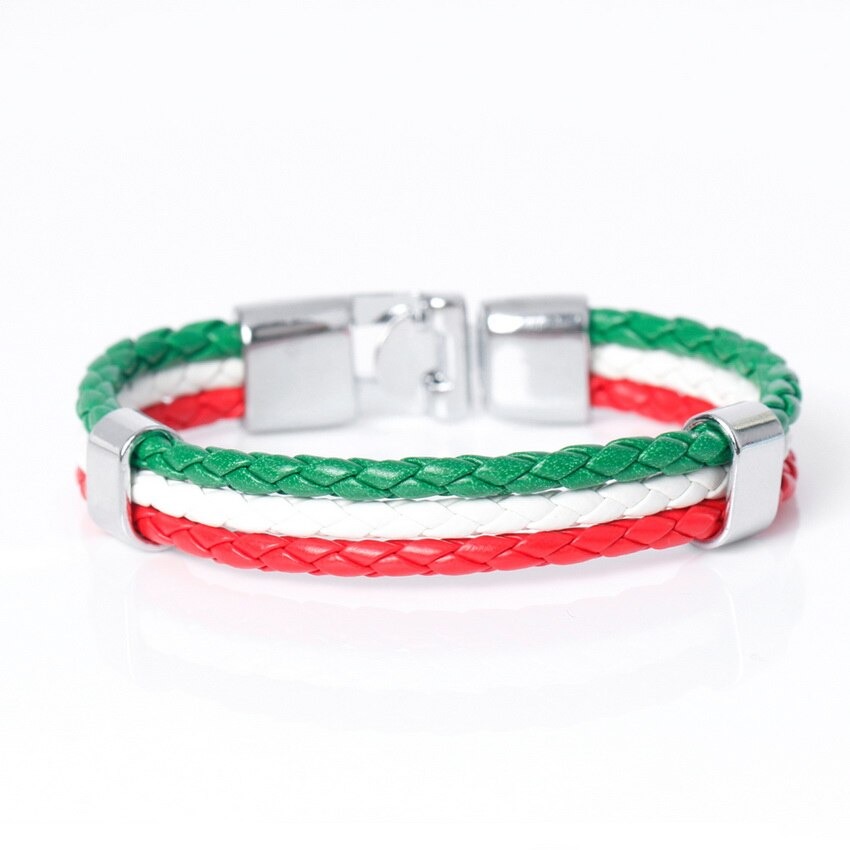Italy Flag_bracelet-en-cuir-avec-identification-ave_variants-2