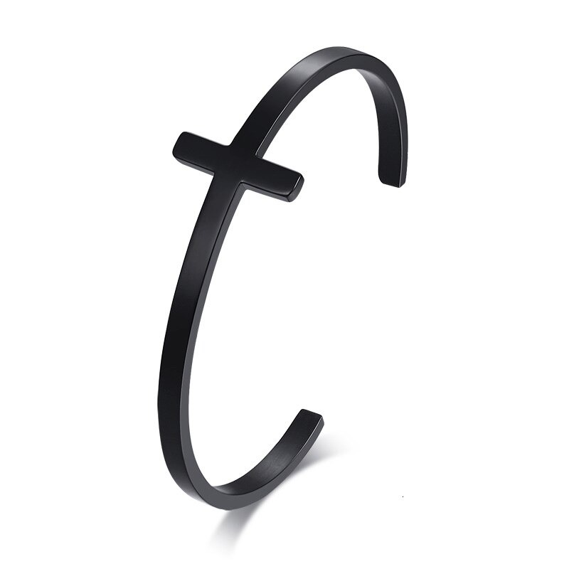 style1 black_bracelet-croise-argente-en-acier-inoxyda_variants-0