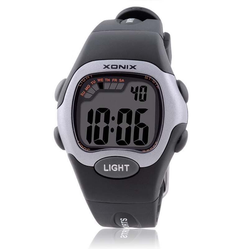 Montre-bracelet électronique LED numérique pour homme étanche chronomètre de natation