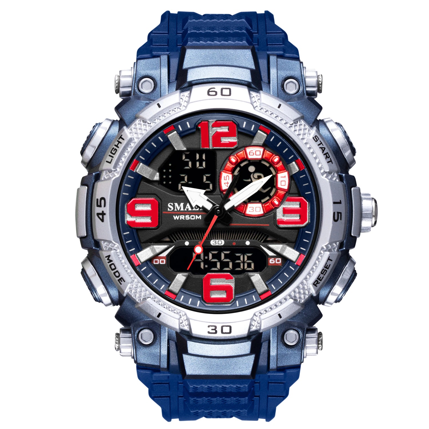 Montre-sport-chronometre-a-LED-pour-homme-etanche-bleu-clair
