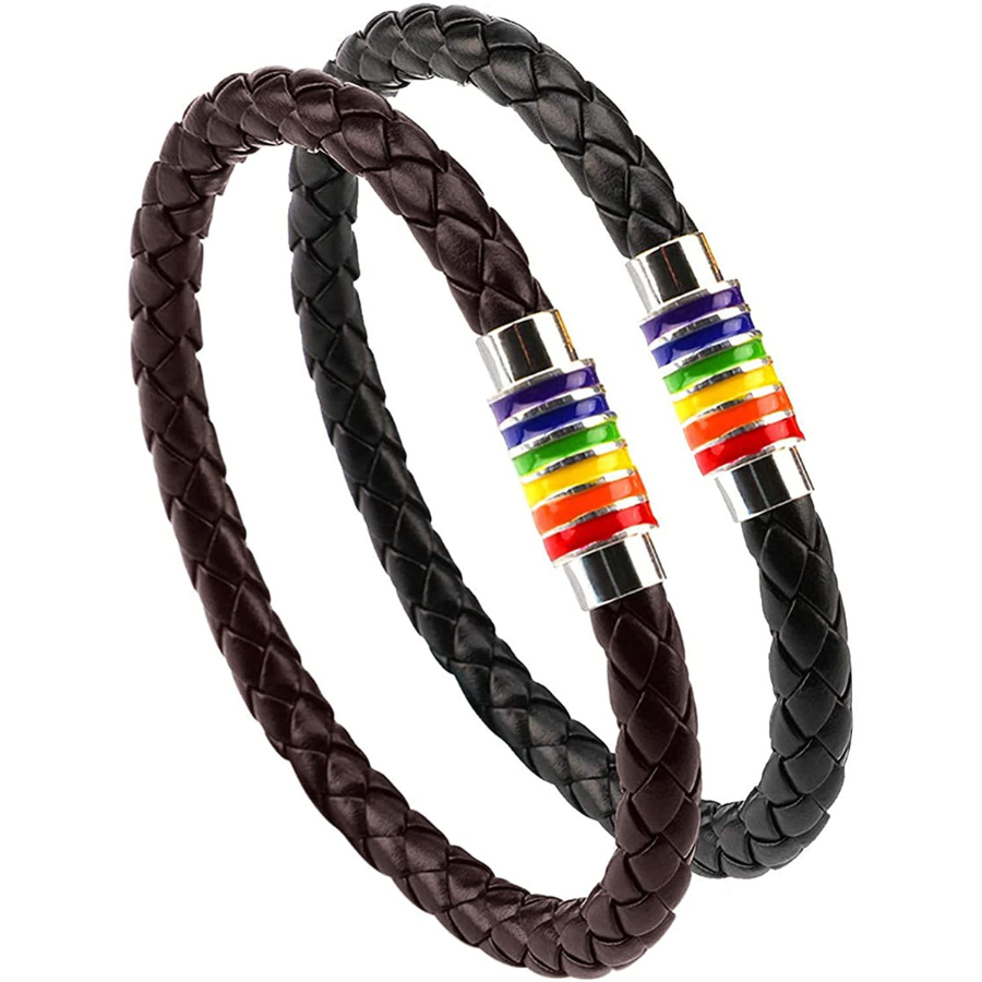 Bracelet arc-en-ciel couleur 316L en acier inoxydable