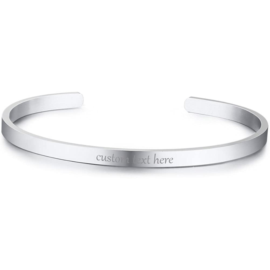 Bracelet Manchette Titane en  acier pour Femmes ou hommes