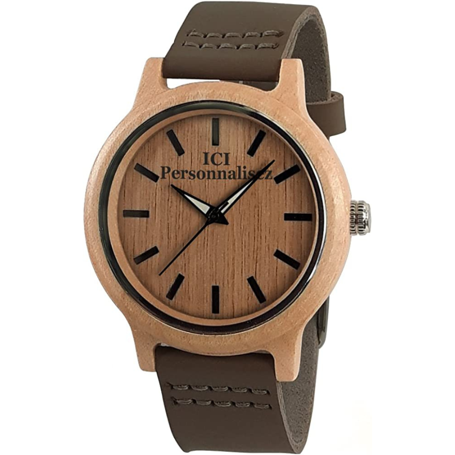 Montre en bois pour hommes et femmes minimaliste