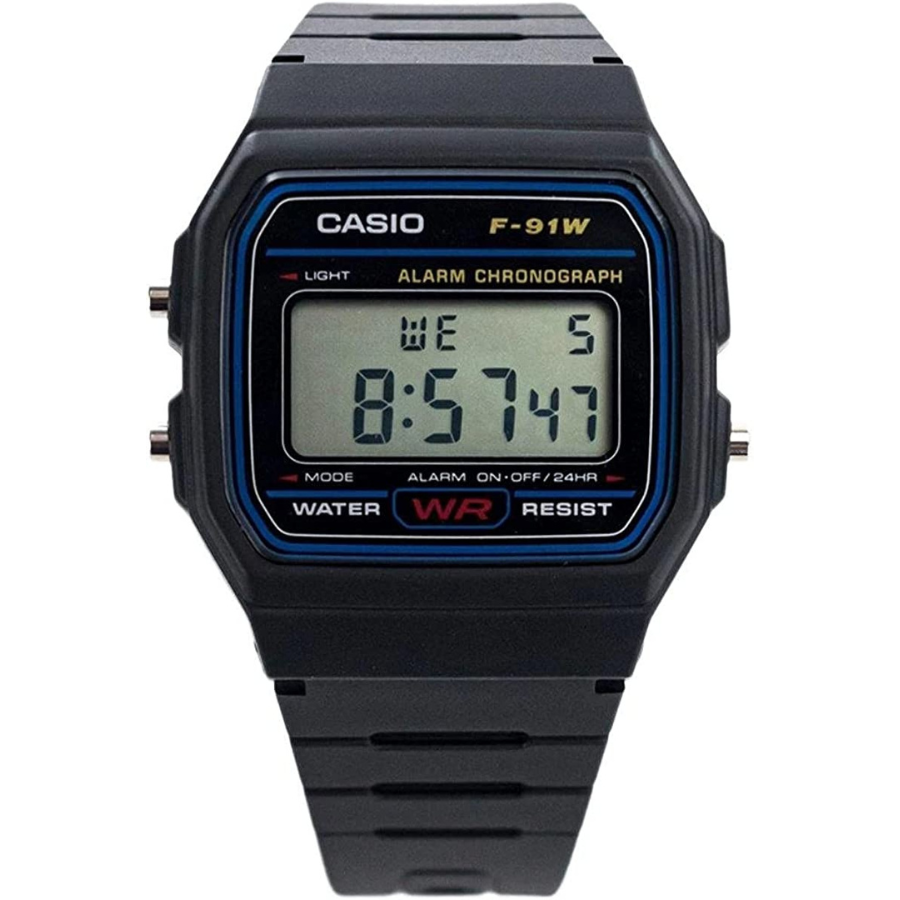 Montre-bracelet numérique Casio F-91W-1YEG - Une touche vintage et tendance