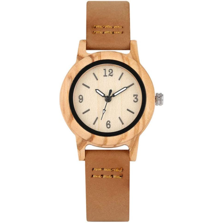 Montre minimaliste en bois d\'érable Simple pour hommes et femmes